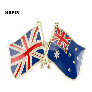 10 τεμάχια πολλά Αυστραλία UK Friendship Flag Badge Σημαία καρφίτσα 10 τμχ πολλά XY0113