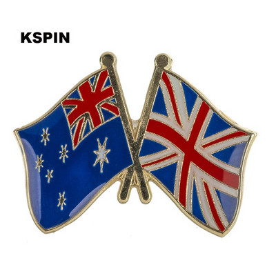 10 τεμάχια πολλά Αυστραλία UK Friendship Flag Badge Σημαία καρφίτσα 10 τμχ πολλά XY0113