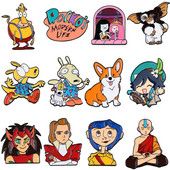 DB830 Ghost Mom multikas naljakas koer metallist pross nööpnõelad teksajaki nööpnõelad ehete kaunistusmärk riiete jaoks.