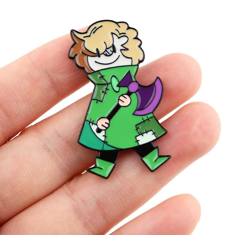 DB830 Ghost Mom multikas naljakas koer metallist pross nööpnõelad teksajaki nööpnõelad ehete kaunistusmärk riiete jaoks.