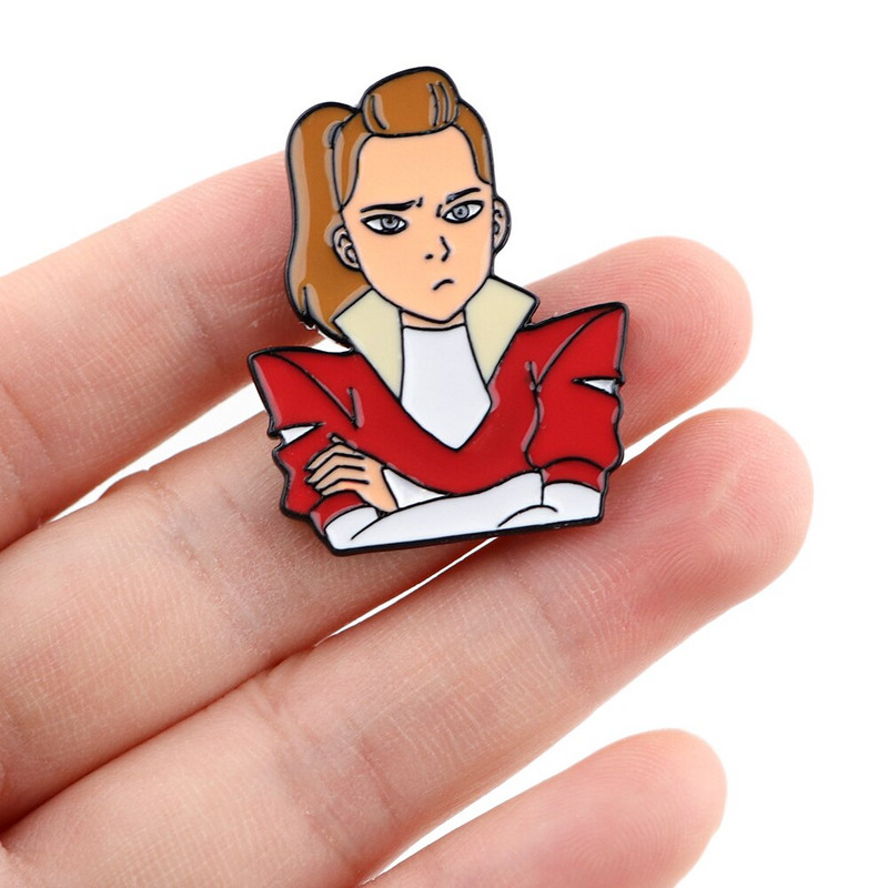 DB830 Ghost Mom multikas naljakas koer metallist pross nööpnõelad teksajaki nööpnõelad ehete kaunistusmärk riiete jaoks.