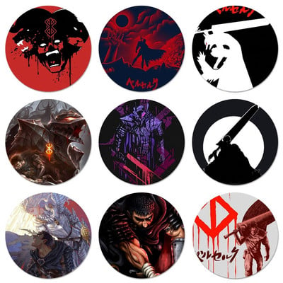 58mm Berserk Guts Anime Badge καρφίτσα καρφίτσα Αξεσουάρ για ρούχα Δώρο διακόσμηση σακιδίου πλάτης