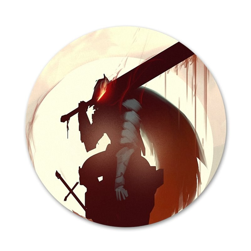 58 mm Berserk Guts Anime ženklelis Sagės Smeigtukai Drabužių priedai Kuprinės papuošimo dovana