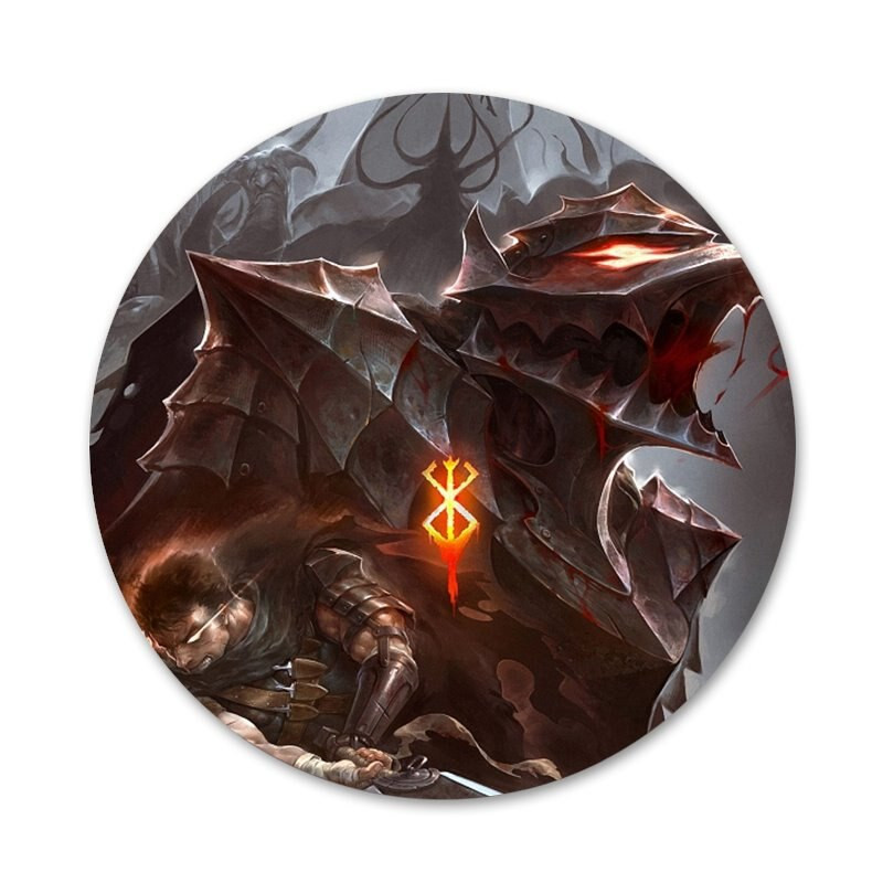 58 mm Berserk Guts Anime ženklelis Sagės Smeigtukai Drabužių priedai Kuprinės papuošimo dovana