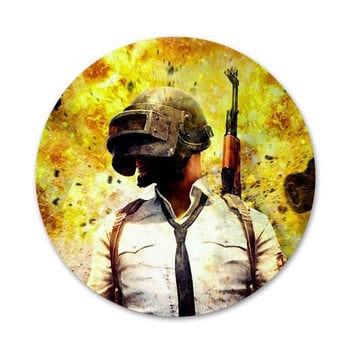 PUBG Game Art Icons Пинове Декорация на значки Брошки Метални значки за дрехи Декорация на раница 58 мм