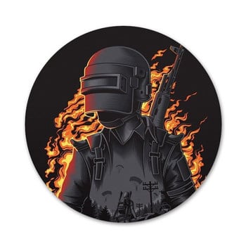 PUBG Game Art Icons Пинове Декорация на значки Брошки Метални значки за дрехи Декорация на раница 58 мм