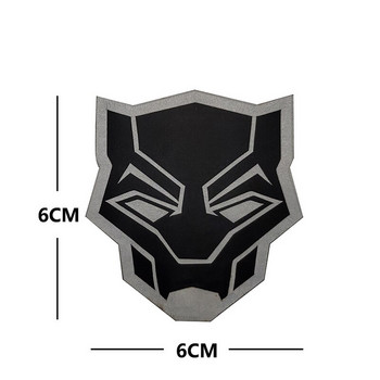 1 Pc 3D Panther Reflective Embroidery Armband Military Combat Tactical Badge Recognition Chapter Backpack Hat Jeans Applique