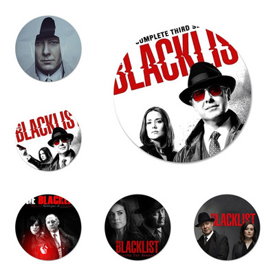 Αμερικάνικες τηλεοπτικές σειρές The Blacklist Icons Pins Διακοσμητικό σήμα Καρφίτσες Μεταλλικές κονκάρδες για ρούχα Διακόσμηση σακιδίου πλάτης 58mm