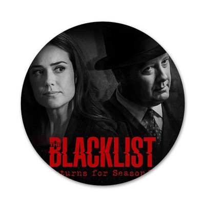Αμερικάνικες τηλεοπτικές σειρές The Blacklist Icons Pins Διακοσμητικό σήμα Καρφίτσες Μεταλλικές κονκάρδες για ρούχα Διακόσμηση σακιδίου πλάτης 58mm