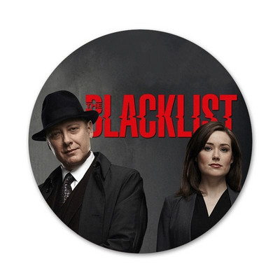 Αμερικάνικες τηλεοπτικές σειρές The Blacklist Icons Pins Διακοσμητικό σήμα Καρφίτσες Μεταλλικές κονκάρδες για ρούχα Διακόσμηση σακιδίου πλάτης 58mm