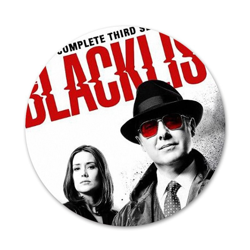 Αμερικάνικες τηλεοπτικές σειρές The Blacklist Icons Pins Διακοσμητικό σήμα Καρφίτσες Μεταλλικές κονκάρδες για ρούχα Διακόσμηση σακιδίου πλάτης 58mm