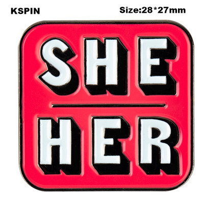 Oni Oni Ona Ona On Njemu TO je Metalna značka po narudžbi Igla za rever Značka zastavice Broš Igle Značke