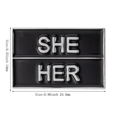 Oni Oni Ona Ona On Njemu TO je Metalna značka po narudžbi Igla za rever Značka zastavice Broš Igle Značke