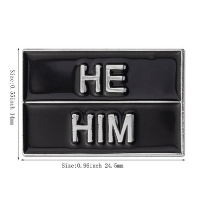 Oni Oni Ona Ona On Njemu TO je Metalna značka po narudžbi Igla za rever Značka zastavice Broš Igle Značke