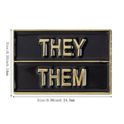 Oni Oni Ona Ona On Njemu TO je Metalna značka po narudžbi Igla za rever Značka zastavice Broš Igle Značke