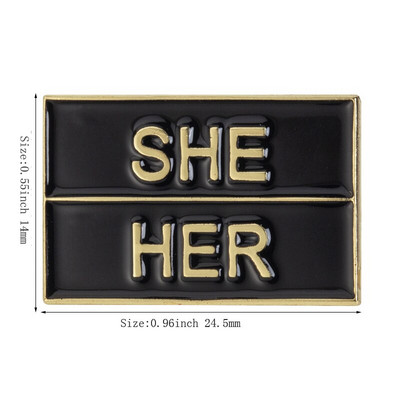 Oni Oni Ona Ona On Njemu TO je Metalna značka po narudžbi Igla za rever Značka zastavice Broš Igle Značke