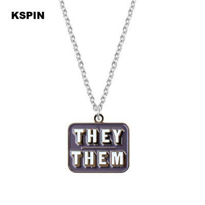 Oni Oni Ona Ona On Njemu TO je Metalna značka po narudžbi Igla za rever Značka zastavice Broš Igle Značke