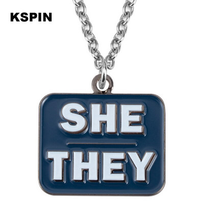 Oni Oni Ona Ona On Njemu TO je Metalna značka po narudžbi Igla za rever Značka zastavice Broš Igle Značke