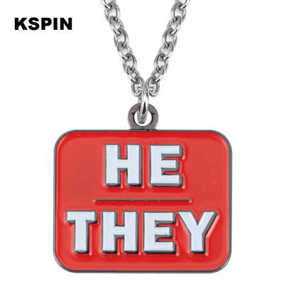 Oni Oni Ona Ona On Njemu TO je Metalna značka po narudžbi Igla za rever Značka zastavice Broš Igle Značke