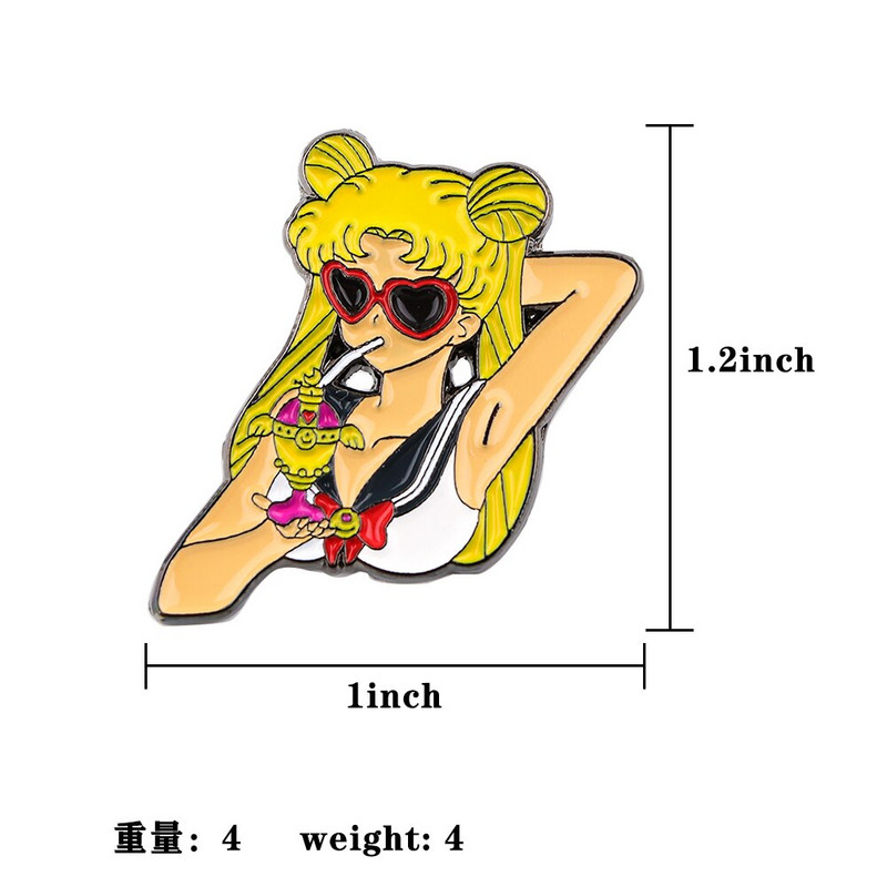 AD849 Patchfan Smiješne anime slatke djevojke Emajlirane igle i broševi Igle za revere Ruksaci Torbe Bedž Odjeća Ukrasi Pokloni