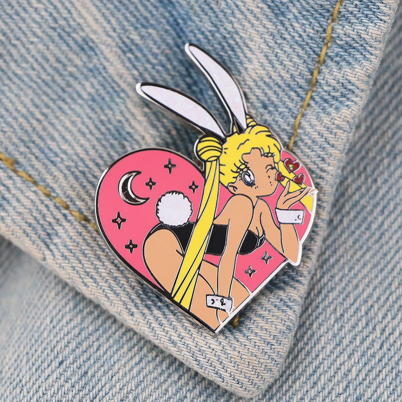 AD849 Patchfan Smiješne anime slatke djevojke Emajlirane igle i broševi Igle za revere Ruksaci Torbe Bedž Odjeća Ukrasi Pokloni