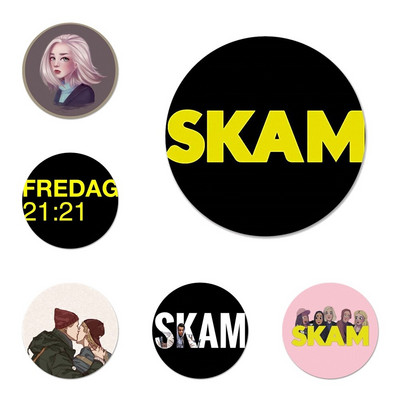 Norwegian Tv Skam Icons Pins Διακοσμητικό σήμα Καρφίτσες Μεταλλικές κονκάρδες για ρούχα Διακόσμηση σακιδίου πλάτης