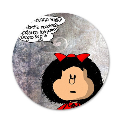 58 mm Mafalda ikone, igle, značke, ukrasi, broševi, metalni bedževi za odjeću, ukrasi za ruksak