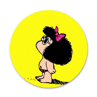 58 mm Mafalda ikone, igle, značke, ukrasi, broševi, metalni bedževi za odjeću, ukrasi za ruksak