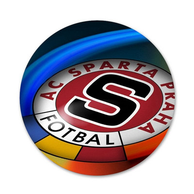 νέο Sparta Prague logo Εικονίδια Καρφίτσες Διακοσμητικό σήμα Καρφίτσες Μεταλλικές κονκάρδες για ρούχα Διακόσμηση σακιδίου πλάτης 58mm