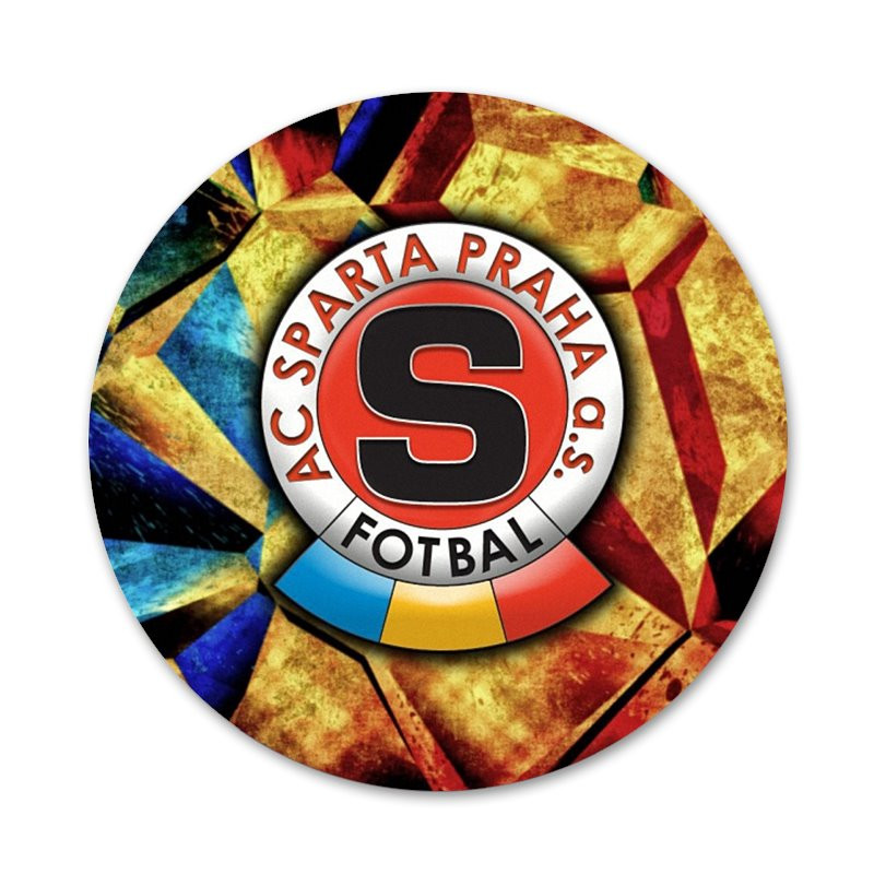 νέο Sparta Prague logo Εικονίδια Καρφίτσες Διακοσμητικό σήμα Καρφίτσες Μεταλλικές κονκάρδες για ρούχα Διακόσμηση σακιδίου πλάτης 58mm