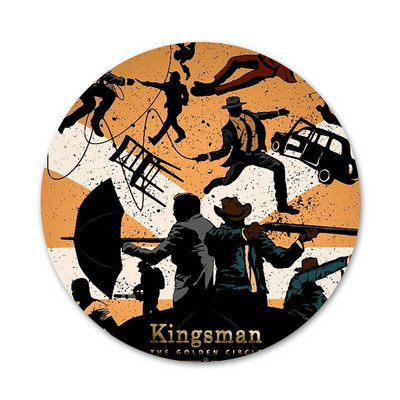 Kingsman slaptosios tarnybos dizaino ženklelio sagės smeigtuko priedai drabužiams kuprinės papuošimo dovana