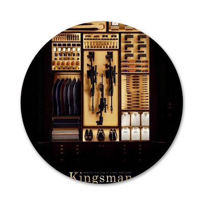 Kingsman slaptosios tarnybos dizaino ženklelio sagės smeigtuko priedai drabužiams kuprinės papuošimo dovana