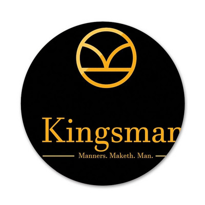 Kingsman slaptosios tarnybos dizaino ženklelio sagės smeigtuko priedai drabužiams kuprinės papuošimo dovana