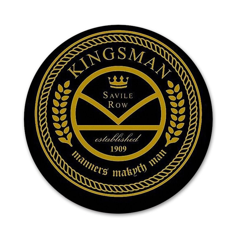 Kingsman slaptosios tarnybos dizaino ženklelio sagės smeigtuko priedai drabužiams kuprinės papuošimo dovana
