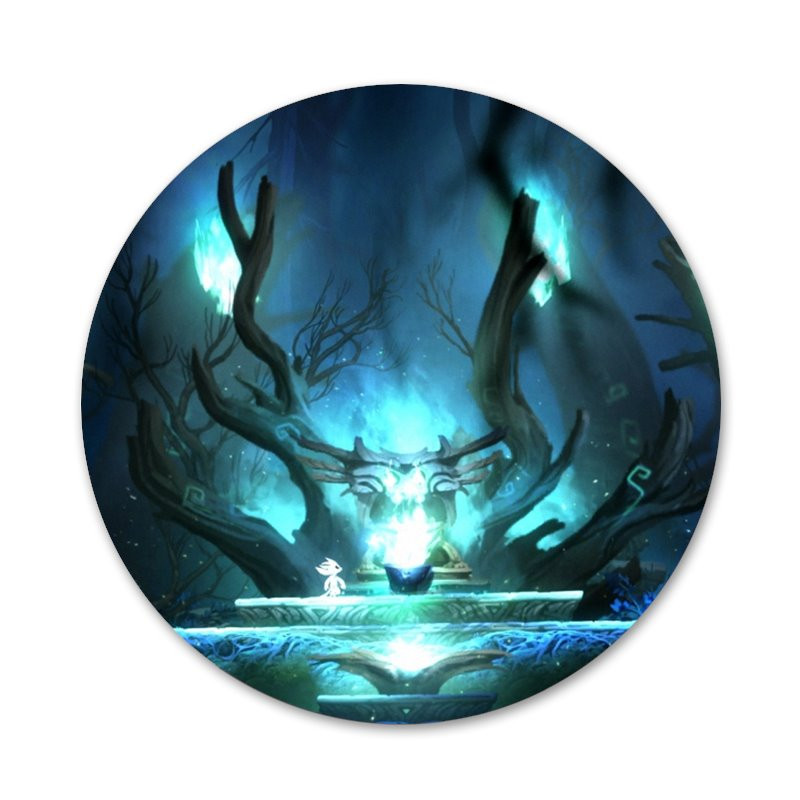 Ori i slijepa šuma ikone pribadače značke ukras broševi metalne značke za odjeću ukras ruksak 58 mm