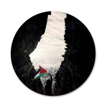 58 мм Палестина Палаш Безплатна значка Брошка Игли Аксесоари за дрехи Раница Декорация подарък