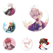 58 mm Mystic Messenger Anime piktogramos Smeigtukai Ženkliuko dekoravimas Sagės Metaliniai ženkleliai drabužiams Kuprinės papuošimas