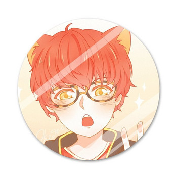 58 mm Mystic Messenger Аниме Икони Щифтове Декорация на значки Брошки Метални значки за дрехи Декорация на раница