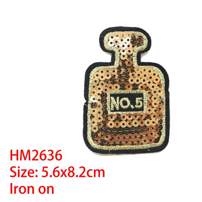 Multikas dekoratiivne plaaster parfüümipudel Armastuse litrid ikoon Tikitud aplikatsiooniplaastrid isetegemiseks triikimiseks märkide peal seljakotil