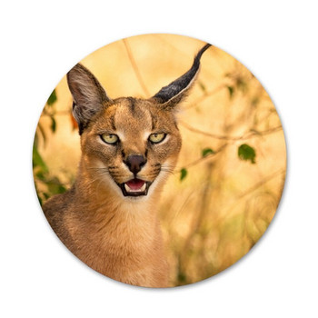 African Lynx Caracal Big Cat Icons Καρφίτσες Διακόσμηση σημάτων Καρφίτσες Μεταλλικές κονκάρδες για ρούχα Διακόσμηση σακιδίου πλάτης