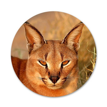 African Lynx Caracal Big Cat Icons Καρφίτσες Διακόσμηση σημάτων Καρφίτσες Μεταλλικές κονκάρδες για ρούχα Διακόσμηση σακιδίου πλάτης