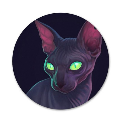 Tatuaj Sfinx Pisica Icoane Ace Insignă Decorare Broșe Insigne metalice pentru haine Rucsac Decor 58mm