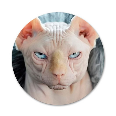 Tatuaj Sfinx Pisica Icoane Ace Insignă Decorare Broșe Insigne metalice pentru haine Rucsac Decor 58mm