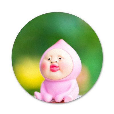 58 mm Japonija Mielas animacinis filmas Kobito Persiko rožinė Piktogramos Smeigtukai Ženkliuko apdaila Sagės Metaliniai ženkleliai drabužiams Kuprinės puošimas