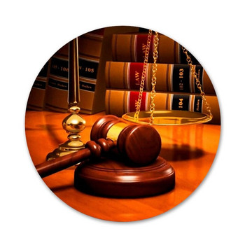 58mm Φοιτητής Νομικής Δικηγόρος Δικαστής Σήμα Καρφίτσα Αξεσουάρ καρφίτσας για Ρούχα Δώρο Δώρο Σακίδιο πλάτης