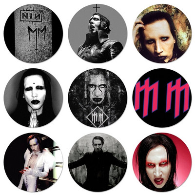 Marilyn Manson Badge Καρφίτσα Καρφίτσα Αξεσουάρ για Ρούχα Διακόσμηση σακίδιο πλάτης δώρο 58mm