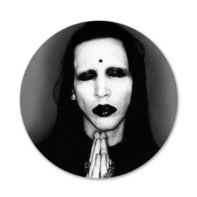 Marilyn Manson ženklelis sagės segtukas Priedai drabužiams Kuprinės dekoravimo dovana 58 mm
