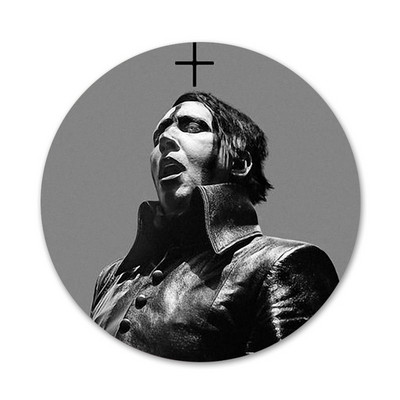 Marilyn Manson ženklelis sagės segtukas Priedai drabužiams Kuprinės dekoravimo dovana 58 mm