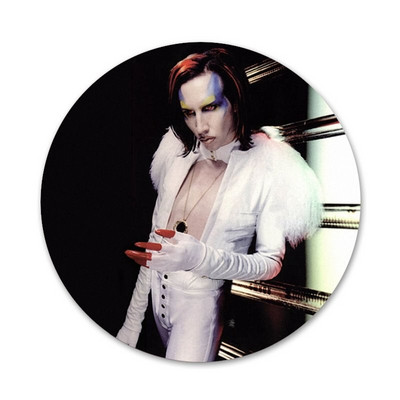 Marilyn Manson ženklelis sagės segtukas Priedai drabužiams Kuprinės dekoravimo dovana 58 mm