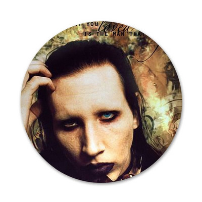 Marilyn Manson ženklelis sagės segtukas Priedai drabužiams Kuprinės dekoravimo dovana 58 mm